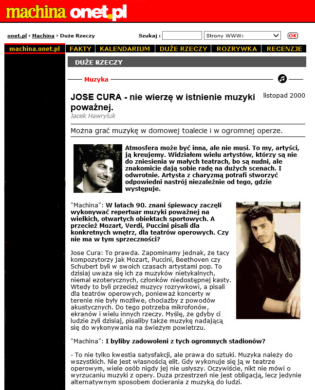 Jos Cura, Warsaw, 2000, Concert.