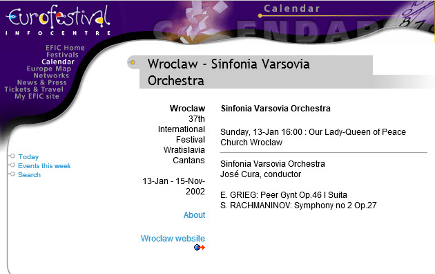 Jos Cura, conductor, Sinfornia Varsovia, 2002, Wroclaw.