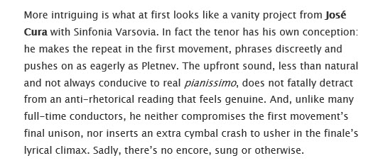 Jos Cura, Conductor, Rachmaninov 2nd Symphony CD Release 2002.