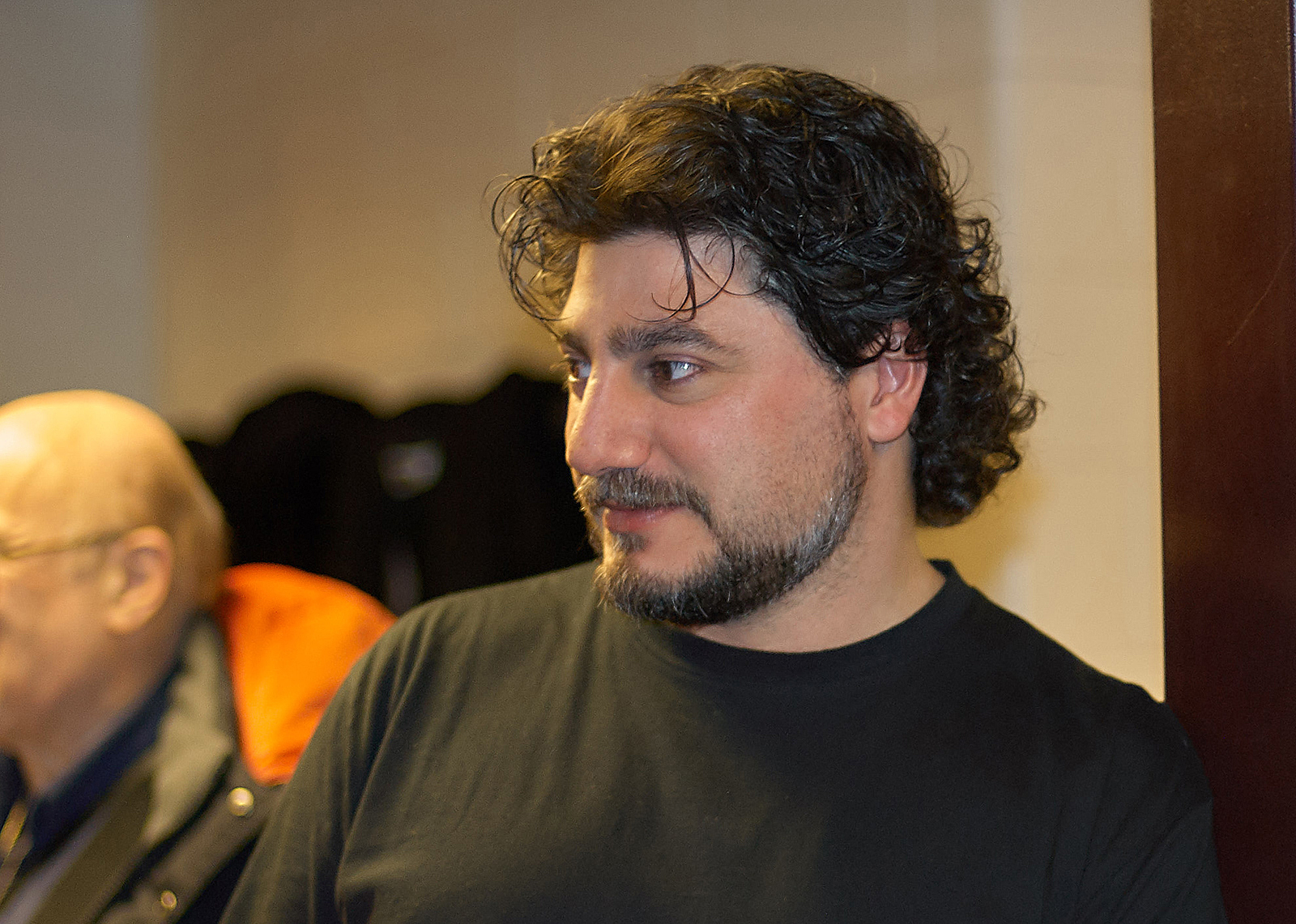 Jos Cura backstage at the Met following Samson et Dalila, 2005.