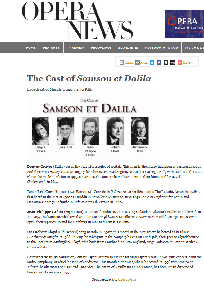 Jos Cura stars as Samson in the Met opera production of Samson et Dalila, 2005.