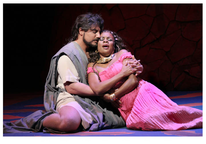 Jos Cura stars as Samson in the Met opera production of Samson et Dalila, 2005.