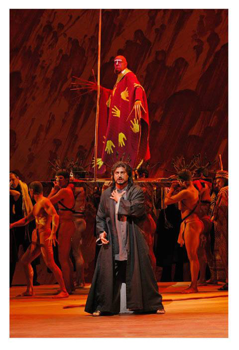 Jos Cura stars as Samson in the Met opera production of Samson et Dalila, 2005.