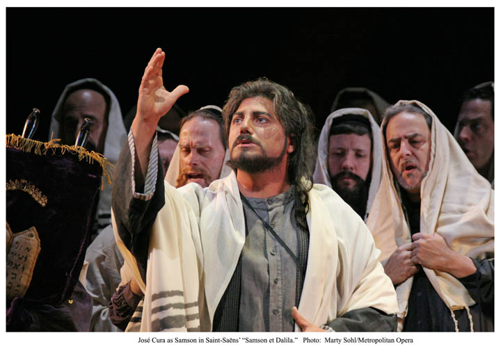 Jos Cura stars as Samson in the Met opera production of Samson et Dalila, 2005.