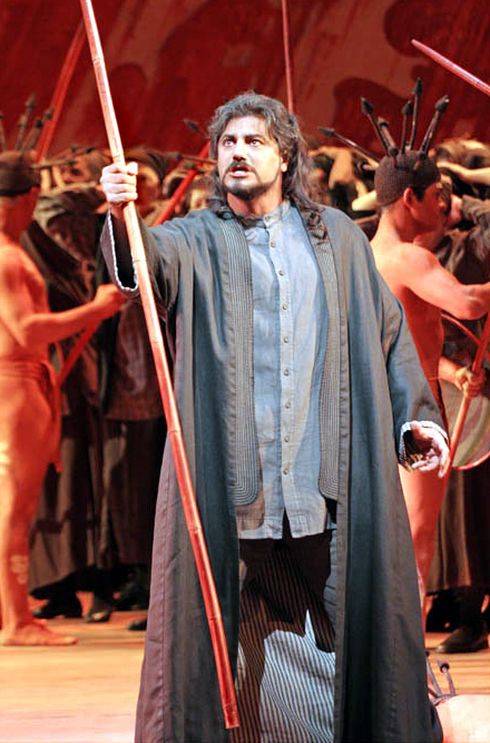 Jos Cura stars as Samson in the Met opera production of Samson et Dalila, 2005.