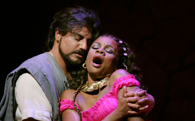 Jos Cura stars as Samson in the Met opera production of Samson et Dalila, 2005.