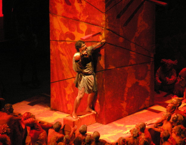 Jos Cura stars as Samson in the Met opera production of Samson et Dalila, 2005.
