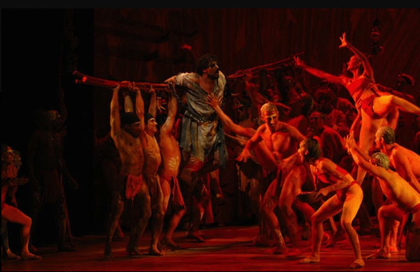 Jos Cura stars as Samson in the Met opera production of Samson et Dalila, 2005.