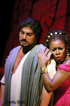 Jos Cura stars as Samson in the Met opera production of Samson et Dalila, 2005.