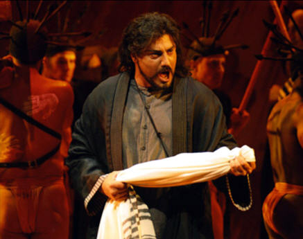 Jos Cura stars as Samson in the Met opera production of Samson et Dalila, 2005.
