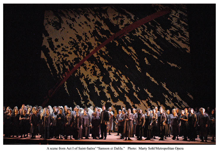 Jos Cura stars as Samson in the Met opera production of Samson et Dalila, 2005.