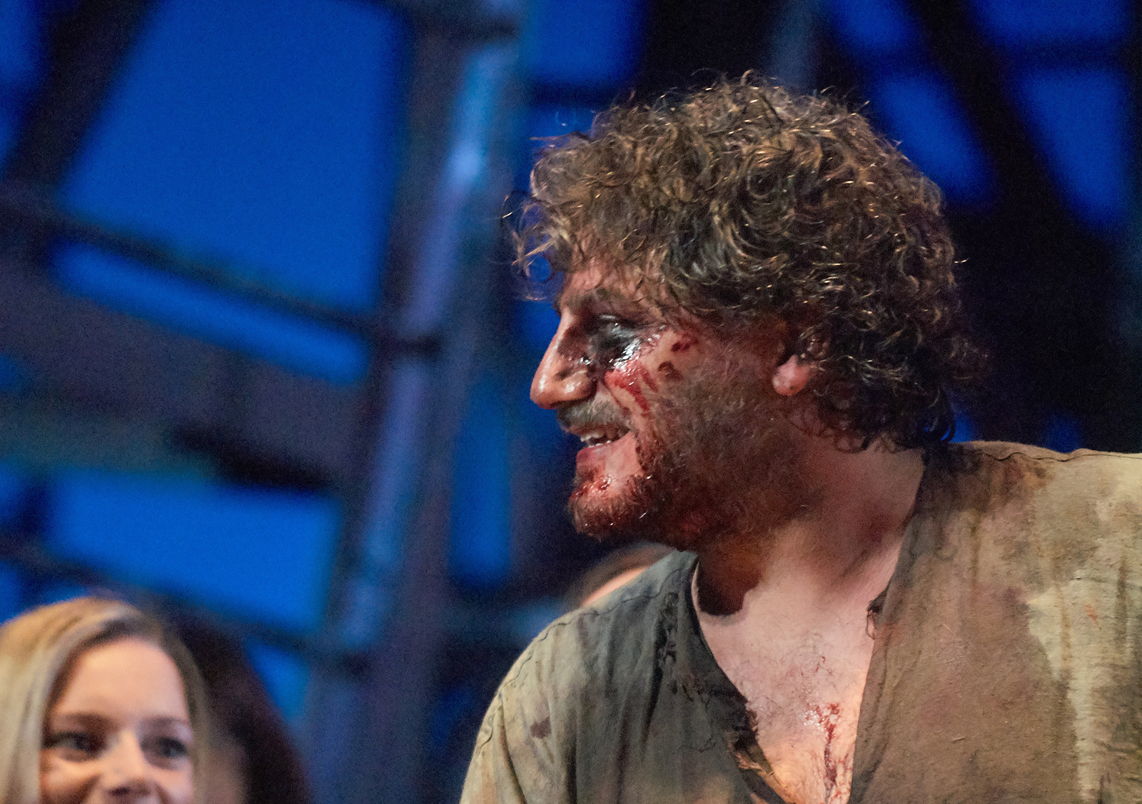 Curtain Call and Backstage Photos of Jos Cura after his production of Samson et Dalila, Karlsruhe, 2010.