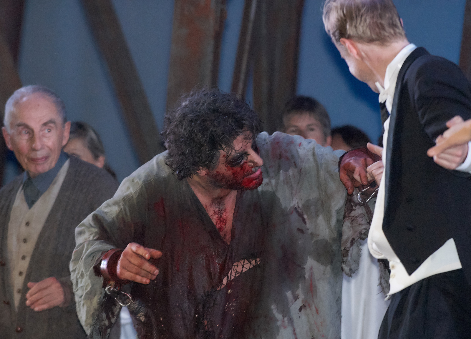Curtain Call and Backstage Photos of Jos Cura after his production of Samson et Dalila, Karlsruhe, 2010.