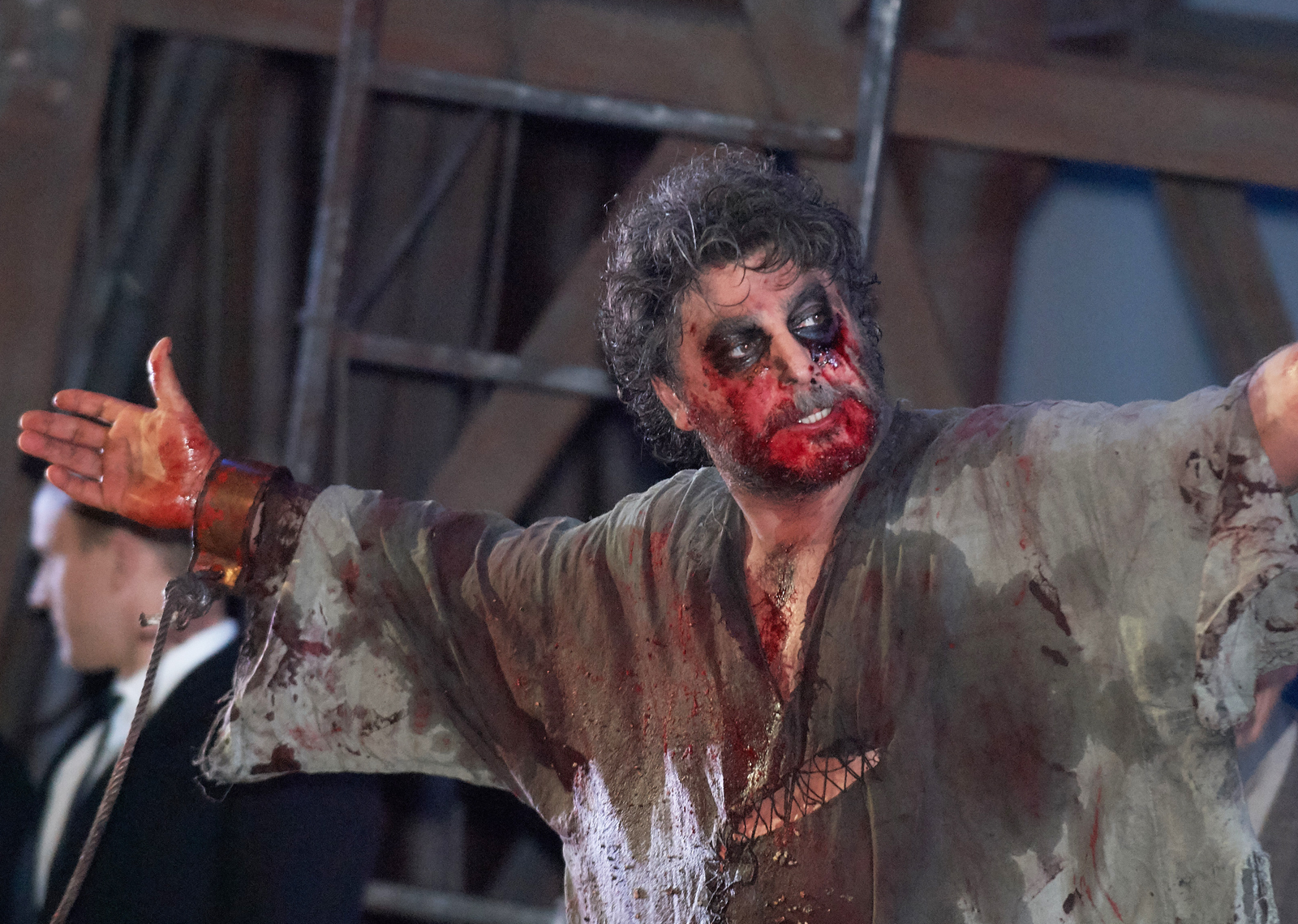 Curtain Call and Backstage Photos of Jos Cura after his production of Samson et Dalila, Karlsruhe, 2010.
