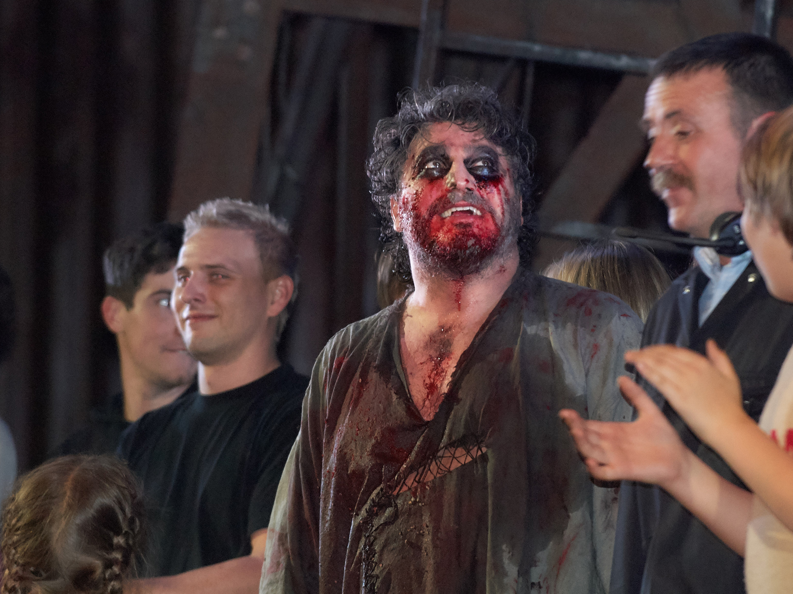 Curtain Call and Backstage Photos of Jos Cura after his production of Samson et Dalila, Karlsruhe, 2010.