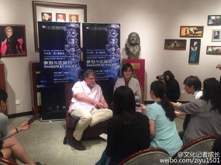 Jos Cura starring as Samson in the 2015 Beijing Opera production of Samsone et Dalila