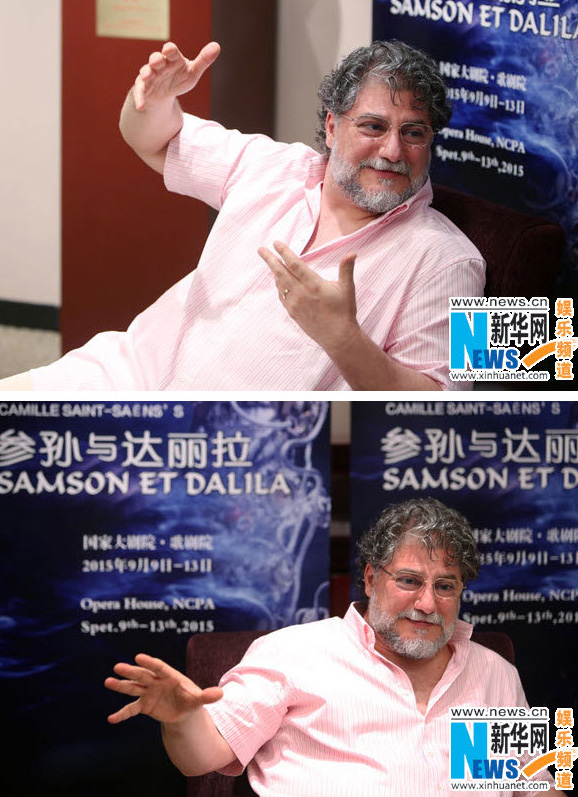 Jos Cura starring as Samson in the 2015 Beijing Opera production of Samsone et Dalila