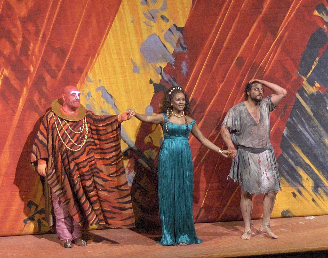 Jos Cura at curtain call after Samson et Dalila at the Met, 2005. 