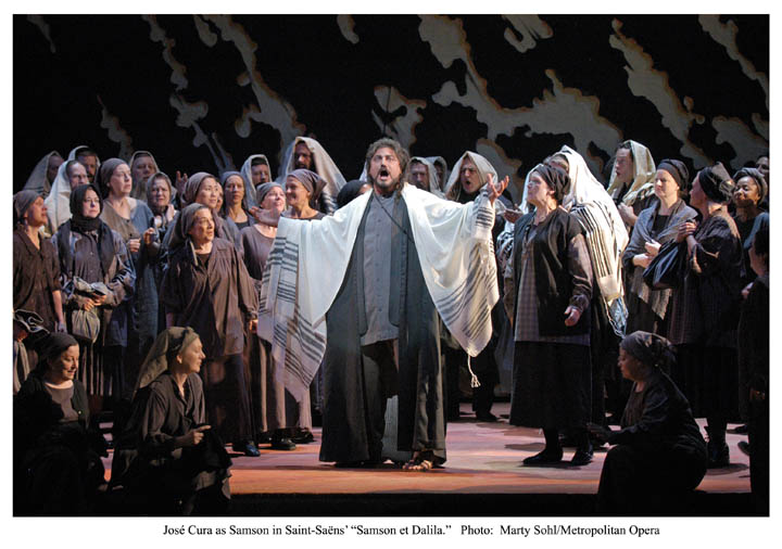 Jos Cura stars as Samson in the Met opera production of Samson et Dalila, 2005. 