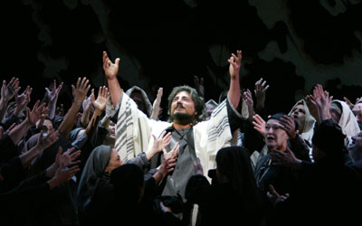 Jos Cura stars as Samson in the Met opera production of Samson et Dalila, 2005.