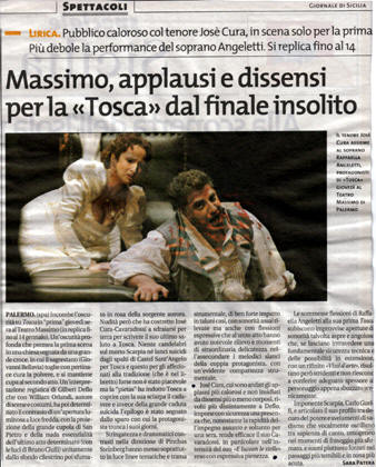 Jos Cura as Mario Cavaradossi - Tosca at Teatro Massimo, Palermo - review
