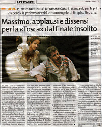 Jos Cura as Mario Cavaradossi - Tosca at Teatro Massimo, Palermo - review