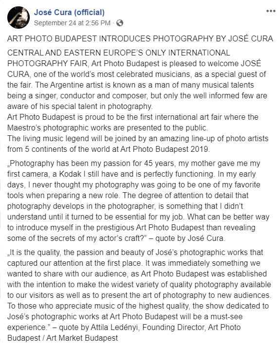 Jos Cura, Photography, 2019, Art Market Budapest.